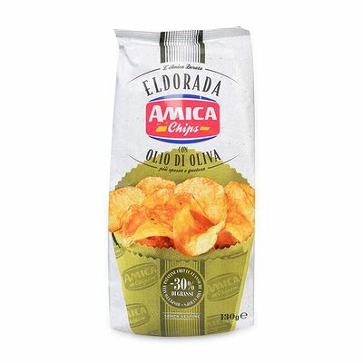 Чипсы картофельные Eldorada Amica Chips c оливковым маслом обезжиренные Amica chips s. p. a. Италия в Азбука Вкуса Экспресс Меню по цене 319 ₽