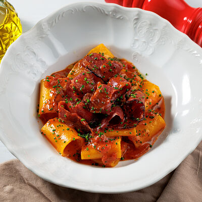 Паккери с пастрами из говядины в Lucia osteria по цене 1030 ₽