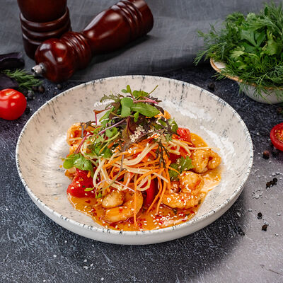 Салат с креветками теплый в КРЫША по цене 940 ₽