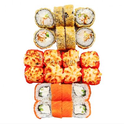 На двоих.24шт в Home Sushi Express по цене 1499 ₽