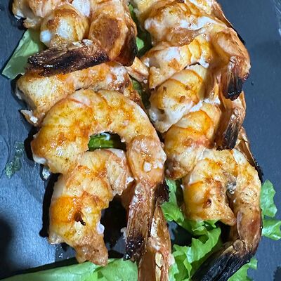 Королевские креветки на мангале в Му&За по цене 1600 ₽