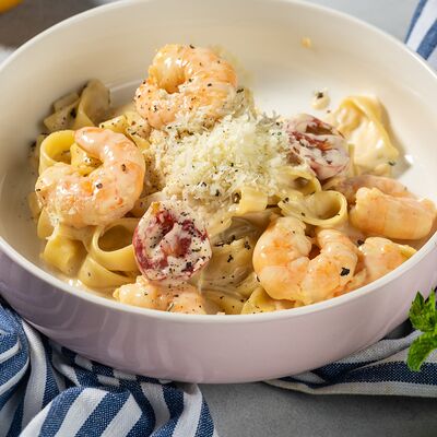 Паста с креветками в Рестомаркет Китчен по цене 550 ₽