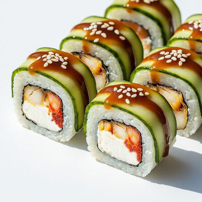 Роллы Угорь Грин в Банхоф по цене 539 ₽