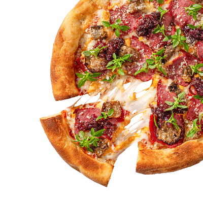 С пастрами из говядины и сладким луком круглая в Zotman Pizza по цене 950 ₽