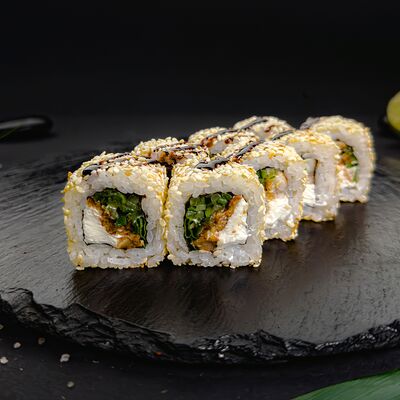 Американский ролл Сливочный угорь 8 шт в Ёжкин ролл по цене 699 ₽