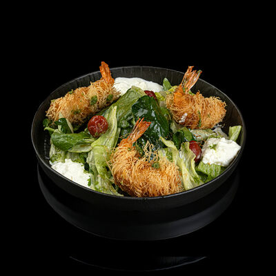 Салат с креветками катаифи и страчателлой в Big Size Roll по цене 795 ₽