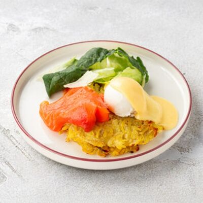 Драник со слабосоленым лососем в Шоколадница по цене 650 ₽