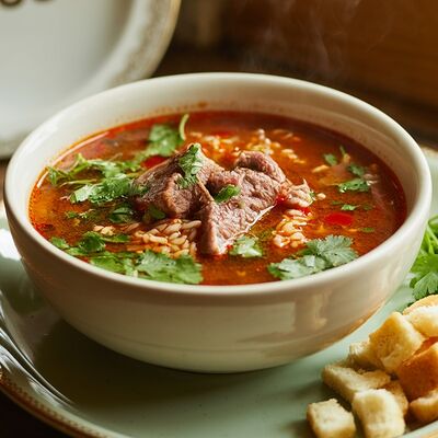 Суп Харчо с телятиной в Фабрика-кухня ex. The Black Door по цене 13 р.