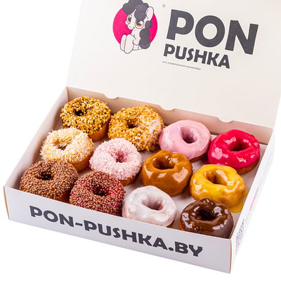 Бокс пончики 50/50 m в PON-PUSHKA по цене 29 р.