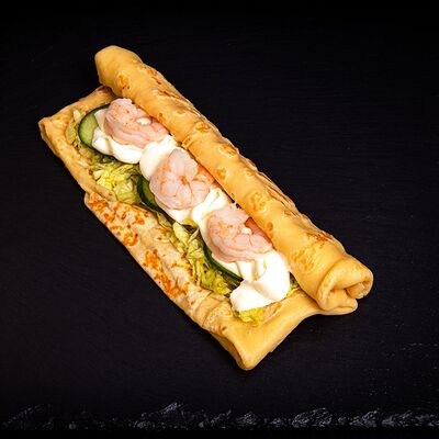 Блин с тигровой креветкой в Кофе блин по цене 529 ₽