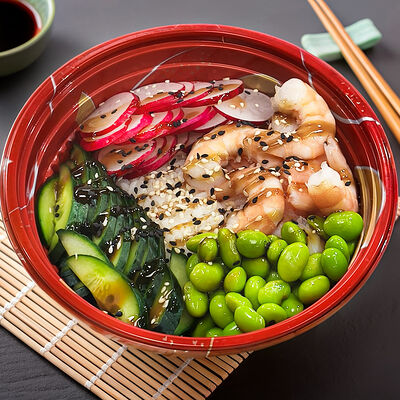 Боул с креветкой в Yorokobi по цене 600 ₽