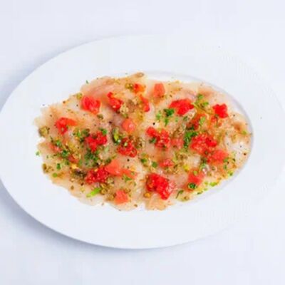 Карпаччо сибас в Osteria by Mandy's по цене 1400 ₽