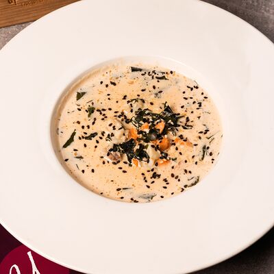 Сливочный суп с форелью и судаком в Время Ч по цене 550 ₽