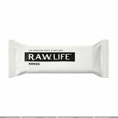 Батончик фруктово-ореховый R. a. w. Life Кокос в Азбука Вкуса Экспресс Меню по цене 151 ₽