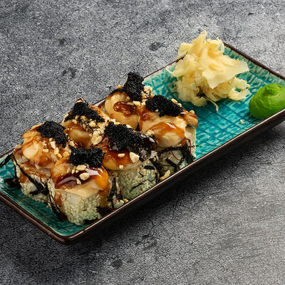 Запеченный ролл с угрем в BeerLogovo по цене 710 ₽