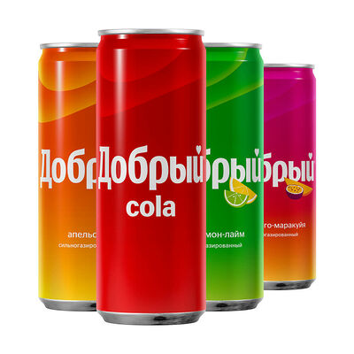 Лимонад Добрый Ж/б в ассортименте (0,33л) в Съедим всё по цене 130 ₽