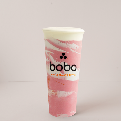 Милки клубничный M с сырной пенкой в Boba Tea по цене 480 ₽