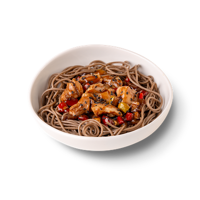 Гречневая лапша с курицей терияки в STARS COFFEE по цене 340 ₽