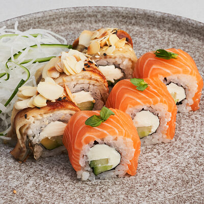 Филадельфия с угрем и лососем в Gaijin по цене 1180 ₽