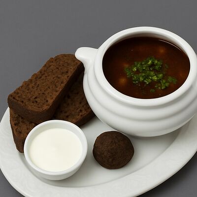 Борщ с говядинойв Мёд и Масло по цене 681 ₽