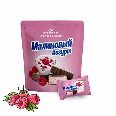 Конфеты Пирожникофф Птичка в шоколаде Малиновый йогурт в Пирожникофф по цене 240 ₽