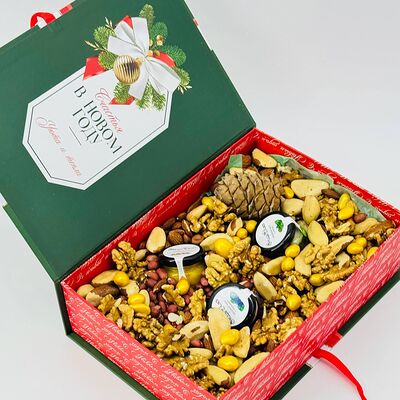 Подарочный бокс книга с орехами и медом в Дарите красиво по цене 4190 ₽