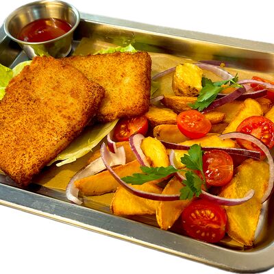 Филе минтая с картофельными дольками в Gellert Bar по цене 588 ₽