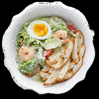 Салат Цезарь с креветками в Питькофе Купер