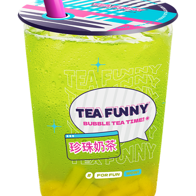 М Киви-Мята (зеленый) с бабл-шариками в Tea funny Bubble tea по цене 479 ₽