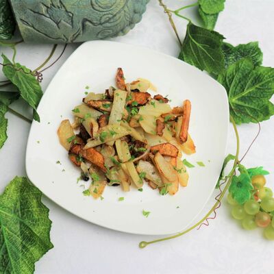 Картофель с луком и шкварками в Вечная пятница по цене 325