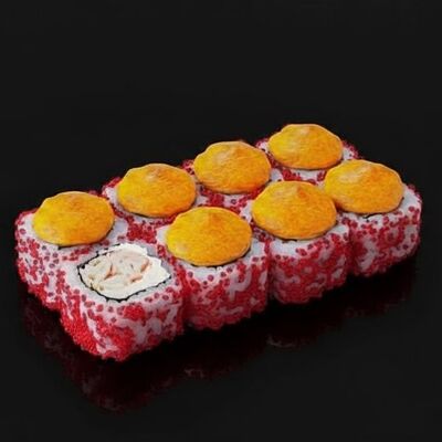 Запеченный ролл Массаго-сыр-омлет-краб в FIX NINJA по цене 600 ₽