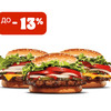 3 Бургера со скидкой в Бургер Кинг по цене 980