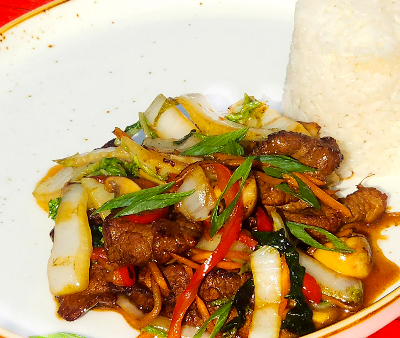 Вок Рис с говядиной в Pho Hoi An по цене 569 ₽