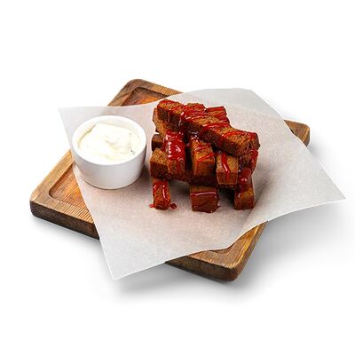 Гренки в мед-горч соусе в Шашлыкоff по цене 500 ₽