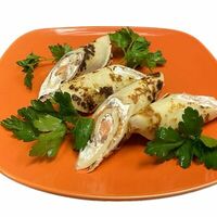 Блинчики с семгой в Olivia