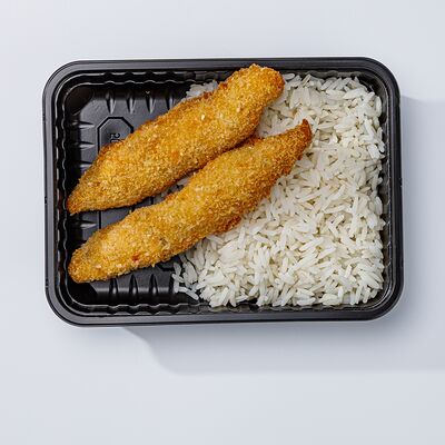 Куриное филе в темпуре с рисом в Слойка по цене 332 ₽