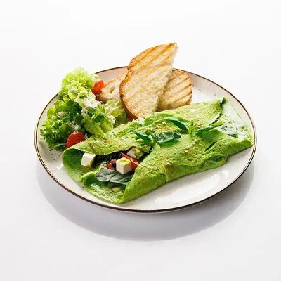 Омлет со шпинатом, томатами и сыром фета в Омлет станция по цене 450 ₽