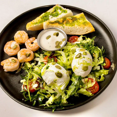 Завтрак Морской с креветками в Мидийный дом по цене 708 ₽