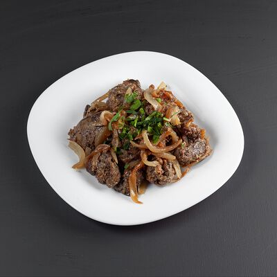 Печень куриная жареная с луком в едDA по цене 230 ₽