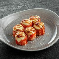 Запеченный ролл с крабом и моцареллой в Нектарин