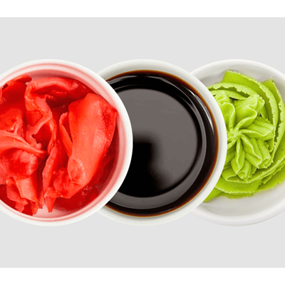 Соевый соус, имбирь, васаби в Японский домик по цене 236 ₽