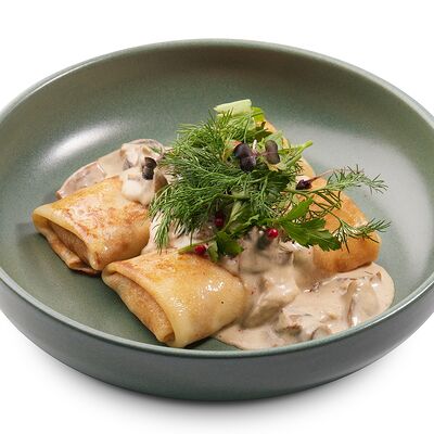 Блины с курицей и грибами в Августин по цене 390 ₽