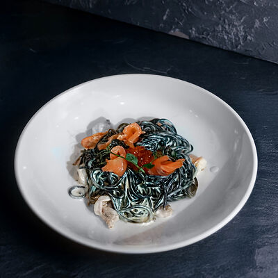 Паста черная с морепродуктами в Berberry & ptichka по цене 850 ₽