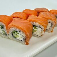 Ролл Филадельфия прайм с двойным лососем в Sushi&wok