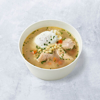 Куриный суп с птитимом и яйцом в Vaffel по цене 420 ₽