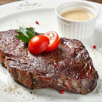 Стейк из говяжьей вырезки в Кахетия по цене 980 ₽