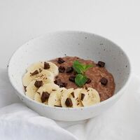 Шоколадная каша с бананом в Mash