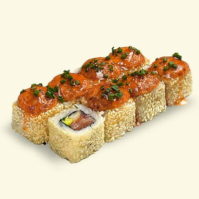 Ролл Запечённый лосось в Khaki Sushi по цене 520 ₽
