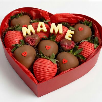 Клубника в шоколаде сердце Маме в Клубника в шоколаде VeryBerryLab по цене 5840 ₽