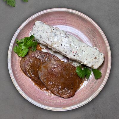 Говяжий язык в соусе демигляс с гратеном в Дади по цене 910